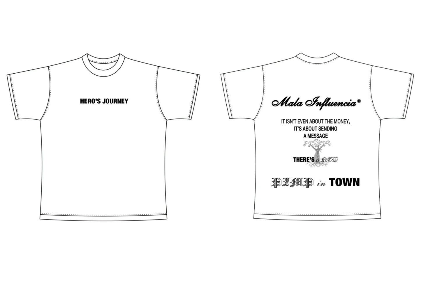 2 Mala Influencia® TEES + ENVÍO INCLUÍDO